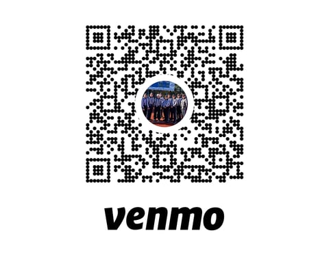 QR code with Venmo logo in center and Venmo text below for payment scanning